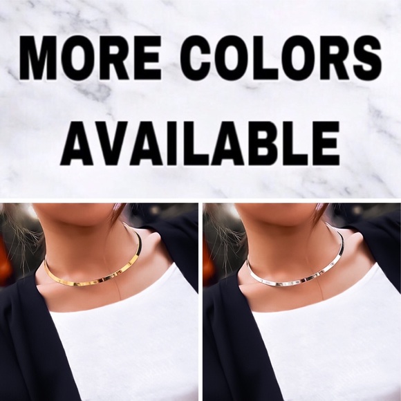 ⚜️[𝟯/$𝟭𝟴]⚜️Gold Rigid Neck Collar Choker NEW - Picture 8 of 9